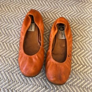 Lanvin flats bright orange so comfortable